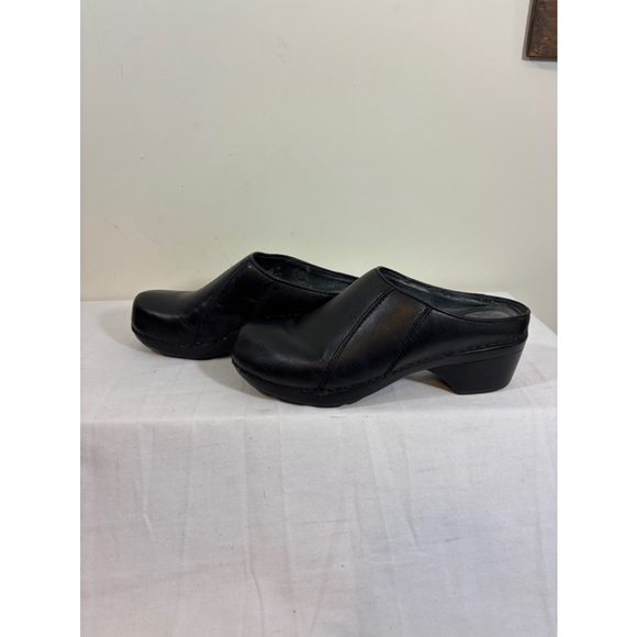 Women's Dansko Clogs Size 40 Black Leather - Picture 4 of 8